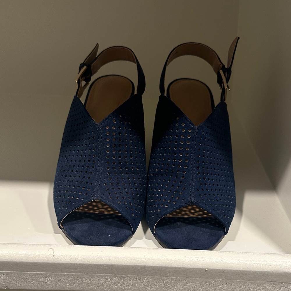 Violet and Red Blue open toe
